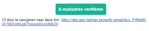 Schermafbeelding: Open die e-mail en klik op de knop e-mailadres verifiëren, of volg de link in de e-mail.