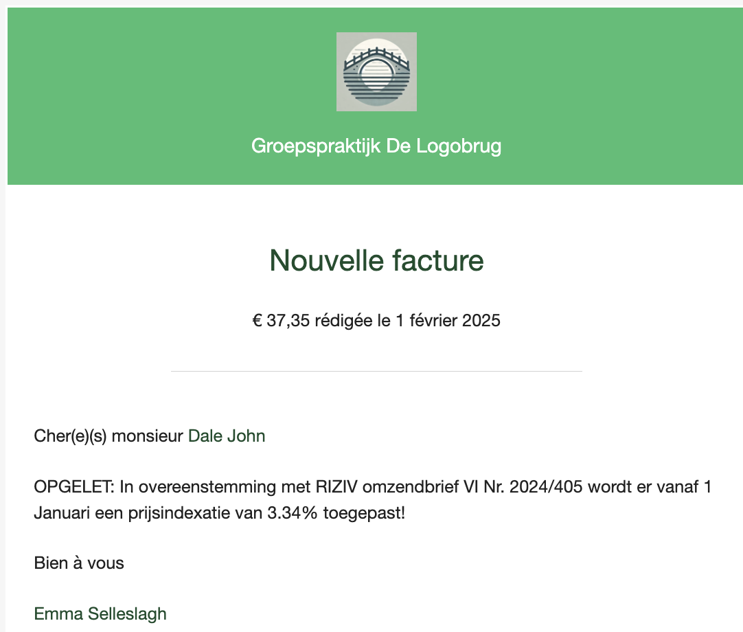 Capture d’écran&nbsp;: Dans l'e-mail :