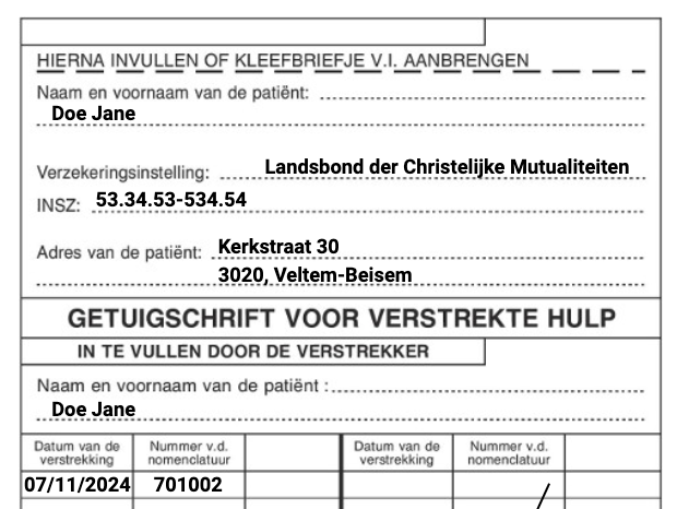 Screenshot: 701002, hospitalisation: