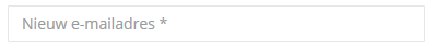 Screenshot: Enter your nieuw e-mailadres (new email address).