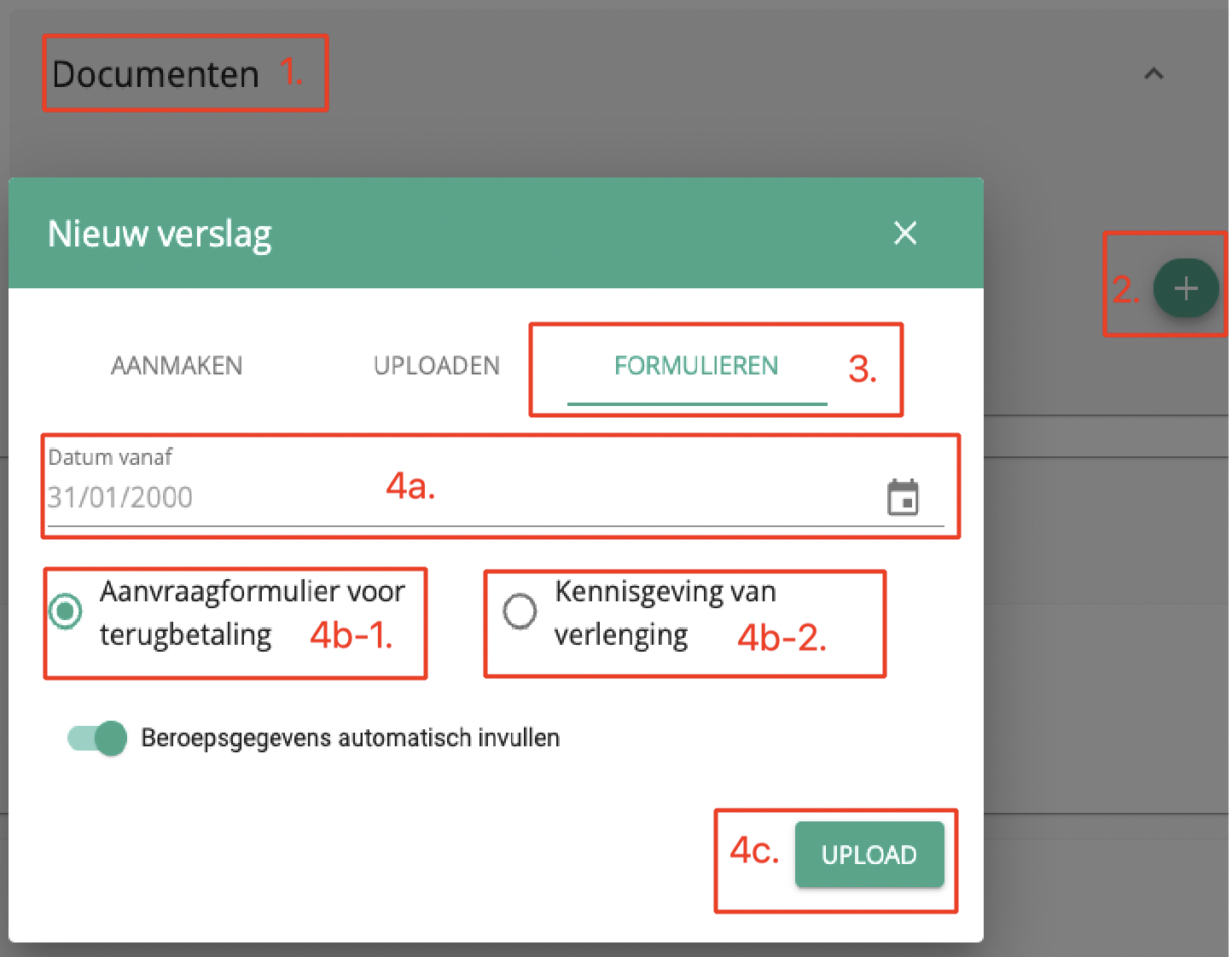 Bildschirmfoto: Die aktualisierten Antragsformulare, in Kraft seit dem 1. August 2024, erzeugen Sie über den…