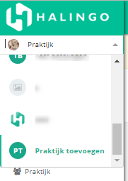 Bildschirmfoto: Klicken Sie auf praktijk toevoegen (Praxis hinzufügen).
