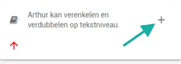 Schermafbeelding: Klik op het icoon van de hoofddoelstelling waaronder de deeldoelstelling komt.