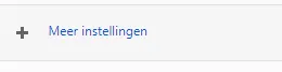 Schermafbeelding: Klik in de linkerkolom op Meer instellingen.