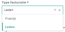 Schermafbeelding: Selecteer bij type facturatie de gewenste wijze.