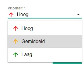 Schermafbeelding: Geef de prioriteit aan. De doelstellingen worden op prioriteit gesorteerd, van hoog naar laag.