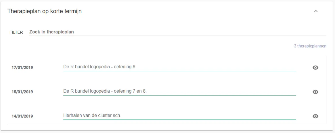 Schermafbeelding: Met de filterfunctie verfijnt u de zoekopdracht.