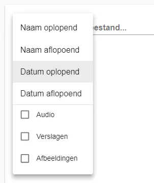 Schermafbeelding: Met de filterfunctie verfijnt u de zoekopdracht.