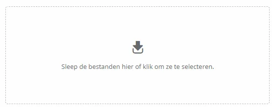 Schermafbeelding: Klik op het uploadvenster.