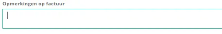 Capture d’écran : Cliquez dans le champ commentaires sur la facture et tapez votre texte.
