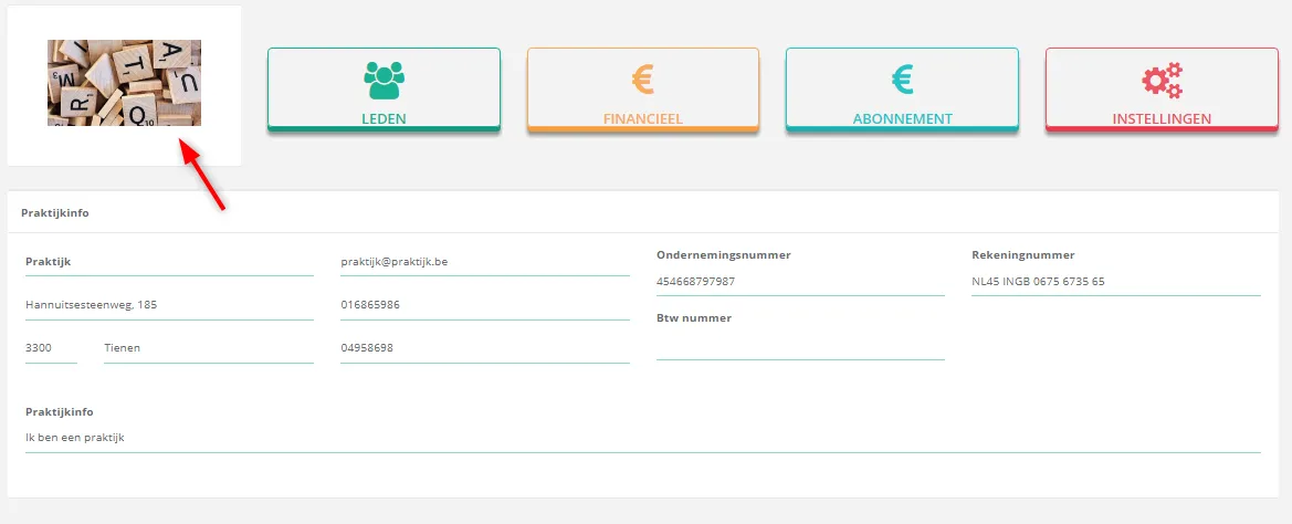 Screenshot: Click the current logo, or the logo icon if no logo has been uploaded yet. It sits next to the menu buttons…
