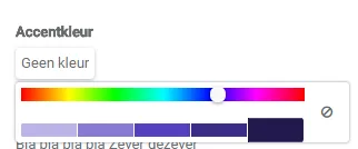 Bildschirmfoto: Wenn Sie eine andere Akzentfarbe möchten, wählen Sie die gewünschte Farbe.